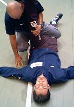 Bruno Martini beim Warmmachen