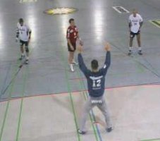 Fritz pariert gegen Johnsen.