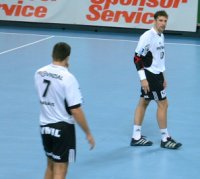 "L�we" is back! Stefan L�vgren (r.) hier mit  Morten Bjerre.