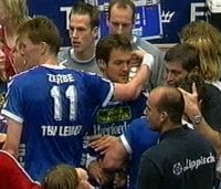 Jubel bei Lemgo nach dem ersehnten Heimsieg.