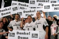 Piotr, Niko und Deme: Auf Wiedersehen und alle Gute!