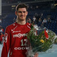 Henning Fritz wurde vor dem Spiel f�r seine Wahl  zum "Welthandballer des Jahres" geehrt.