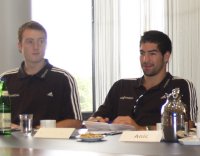 Daniel Wessig und Nikola Karabatic