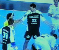 Nikola Karabatic sah in der  48. Minute nach dritter Zeitstrafe die rote Karte.