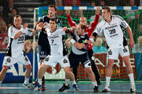 Die Kieler Deckung stand von Beginn an sicher.