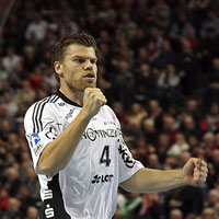 Robert Arrhenius brachte den THW mit seinem vierten Treffer zehn Sekunden vor Schluss in F�hrung, doch es reichte nur zu einem Unentschieden.