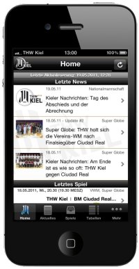 Die offizielle THW-Kiel-App f�r iPhone, iPod touch und iPad