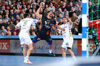 Nikola Karabatic traf an alter  Wirkungsst�tte dreimal.