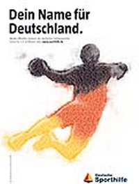 Das Handball-Motiv der Kampagne.