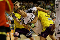 Rackerte unerm�dlich, erk�mpfte Siebenmeter und traf viermal im ersten Durchgang: Marcus Ahlm.