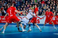 Filip Jicha machte ein tolles Spiel, konnte sp�ter aber nicht mehr werfen und mit seinen Toren der Mannschaft helfen.