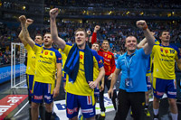 Jubel bei Kielces Spielern �ber den dritten Platz.