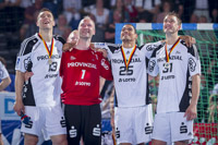 Die vier Kieler Musketiere nach ihrem letzten Heimspiel.