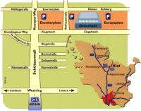 Anfahrt Wunderino-Arena Kiel.