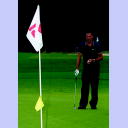 Golfturnier 2002: Morten konzentriert.