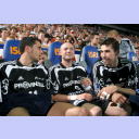 Pittis Abschied: Adrian Wagner, Henrik Lundstr�m und Stefan L�vgren warten auf ihren Einsatz.