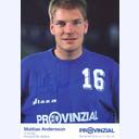 Autogrammkarte Mattias Andersson 2001/2002.