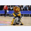 Kampf der Maskottchen.