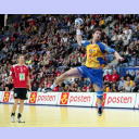 EM 2008: NOR-SWE: Marcus Ahlm, im Hintergrund B�rge Lund.