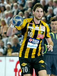 Fredrik Larsson in action.