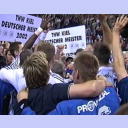 THW wird in Flensburg Meister: Jubel nach dem Abpfiff.