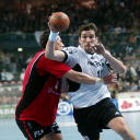 Stefan L�vgren gegen Marcin Lijewski.