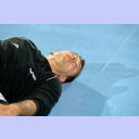 Piotr Przybecki machte sich warm, konnte gegen Minden aber dennoch nicht spielen.