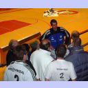 G�teborg-Tour 2003: Magnus Wislander mit dem Zebra-Besuch aus seiner zweiten Heimat.