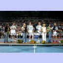 Von rechts: Johan, Sohn Filip, Frau Sofia, Tochter Signe; Sebastian, Freundin Hanne; Martin, Freundin Jenny, Sohn Arvid; Roman mit Frau Iris.