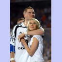 Abschied von der Kieler Ostseehalle: Sebastian Prei� mit Freundin Hanne.