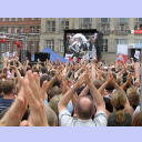 Jubel auf dem Rathausplatz nach dem Sieg in D�sseldorf.
