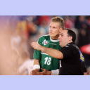 Wetzlars Trainer Markovic gibt Kaufmann Anweisungen.