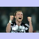 Henrik Lundstr�m jubelt.