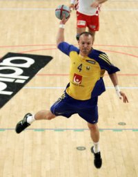 Henrik Lundstr�m im schwedischen Nationaltrikot