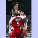 Kim Andersson wird festgemacht.