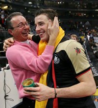 Dominik Klein mit seinem Vater bei der WM 2007.