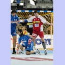 WM 2007: CRO - CZE: Filip Jicha in der Deckung.