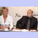 Saisoner�ffnungspressekonferenz 2010: Sabine Holdorf-Schust und Uli Derad.