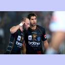 Vid Kavticnik und Nikola Karabatic.