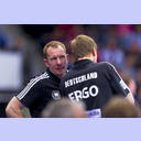 WM-Vorbereitung in Stuttgart: GER-ROU: Das deutsche Trainer-Team.