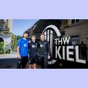 Die drei Kapit�ne: Domagoj Duvnjak, Rune Dahmke und Nikola Bilyk.